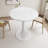 Luna 28" Modern Round Pedestal Side Table in White Marble & Iron-96071419-96071416-96071422