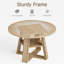 Table de salle à manger ronde 43,3 po pour 4 à 6 personnes - Table de cuisine circulaire compacte avec piédestal en bois et tablette de rangement - pour la cuisine, le salon, l’appartement-129908488