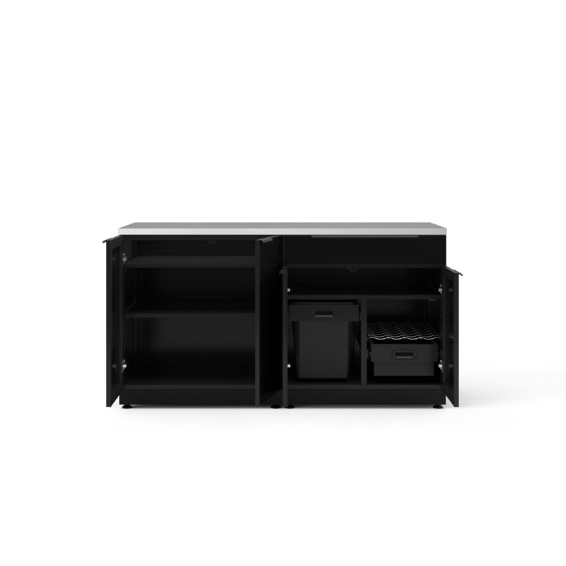 Ensemble de 3 armoires modulaires en aluminium pour l'extérieur l 64 po x P 23 po x H 36,5 po