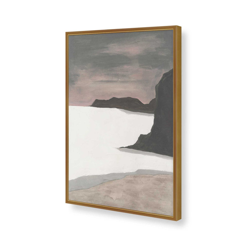 Impression sur toile, "Océan polaire II" par Michael Willett, H 32 po x l 24 po, Encadrement ouvert sans papier mat, Doré