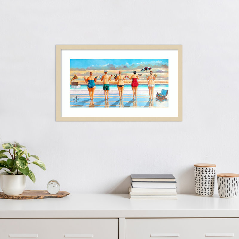 Regarder le coucher du soleil par Ronald West, reproduction d'art encadrée sur bois, H 15 po x l 25 po