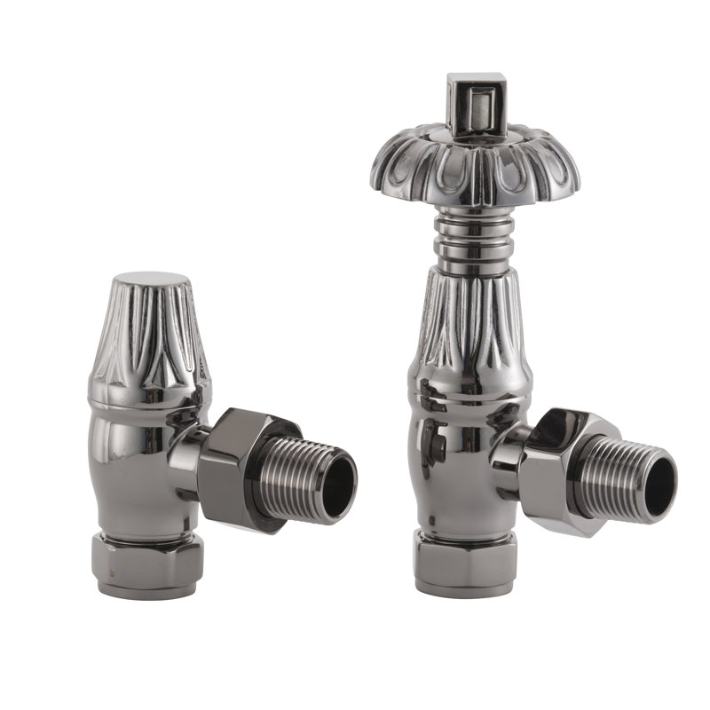Abe Heating Thermostatic Radiator Valve with Wheel Head & Lockshield, Black