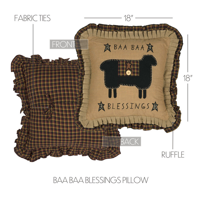 Primitive Square Pillow Cover & Insert