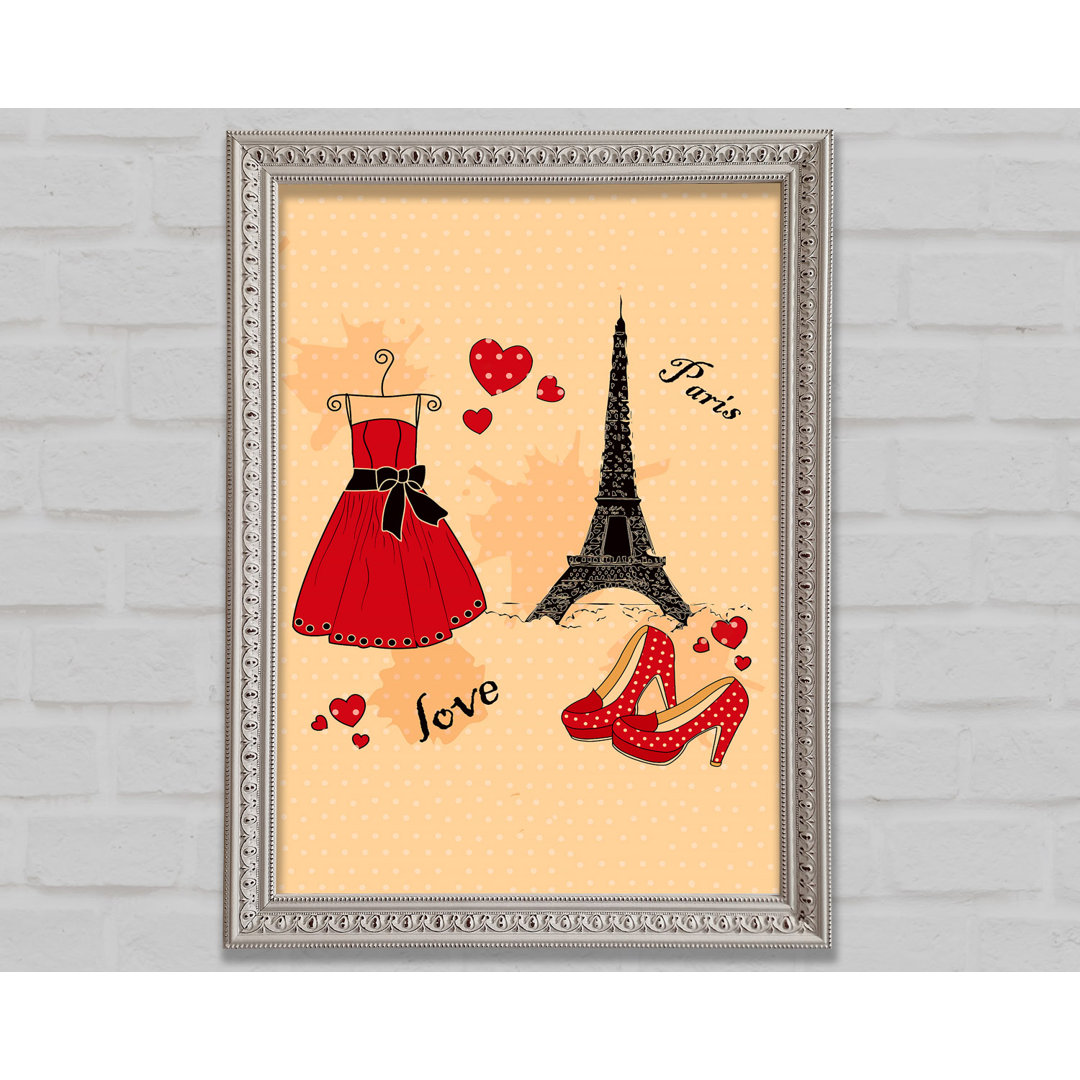 Gerahmter Kunstdruck Paris With Love