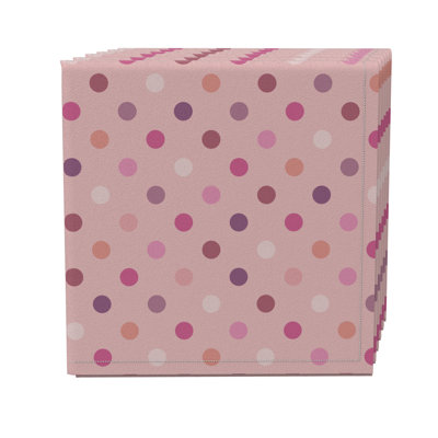 Cotton Twill Polka Dots Square Napkin
