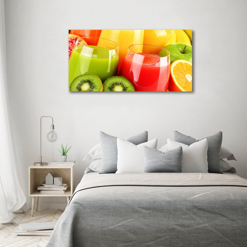Fruit Juices - Print, Wrapped Canvas, 70cm H x 140cm W x 2cm D