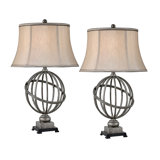 Palla 31" Silver & Matte Black Table Lamp