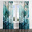 Turquoise bleu et blanc Serenity Swirl - rideau à œillets en velours moderne - obscurcissant - 1 panneau-161233206-160899912