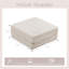 Canapé à compression, canapé convertible au sol, canapé modulaire à désossage modulaire sans assemblage requis, tissu polaire circulaire, 1 repose-pieds, blanc