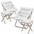 Ariadnna Saucer Chair Folding Accent Moon Chair with Metal Frame Cozy Lounge Chair for Living Room-347767167-371103322