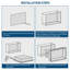 Double tablette 13 "X 25" en acier inoxydable pour niche de douche-2074684499