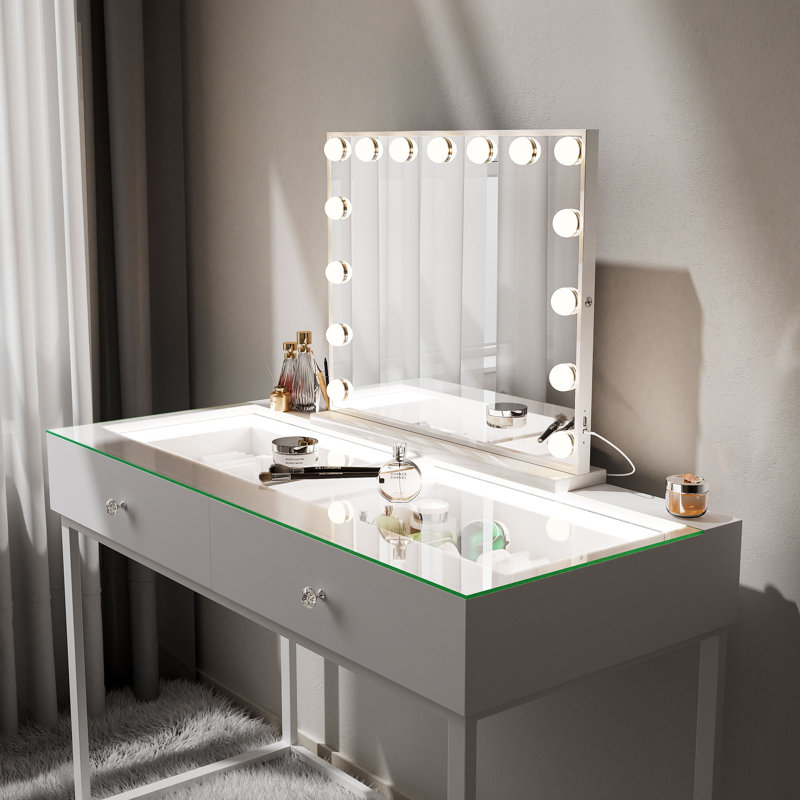 Vanity Dressing Table with Mirror LED Lights