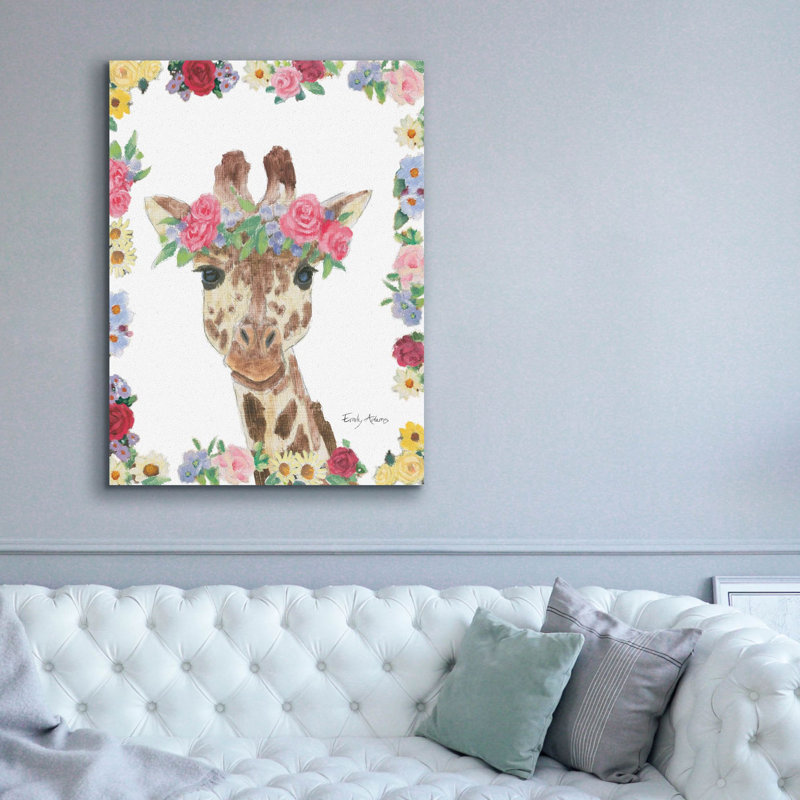 «Flower Friends 2» par Emily Adams, art mural sur toile, H 54 po x l 40 po x P 1,5 po