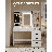 Dressing Table with Adjustable LED Lights, Removable Large Mirror, with Jewellery Storage, Open Shelves, 5 Drawers, with Beside table, for Bedroom
