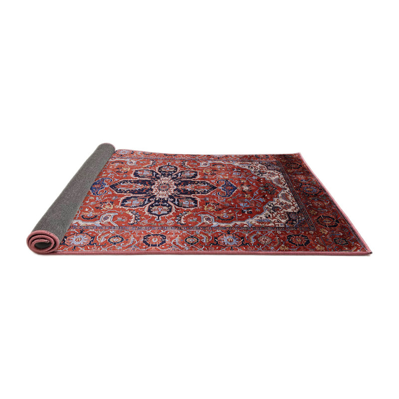 Tapis brun à motif oriental, Carré 6 pi