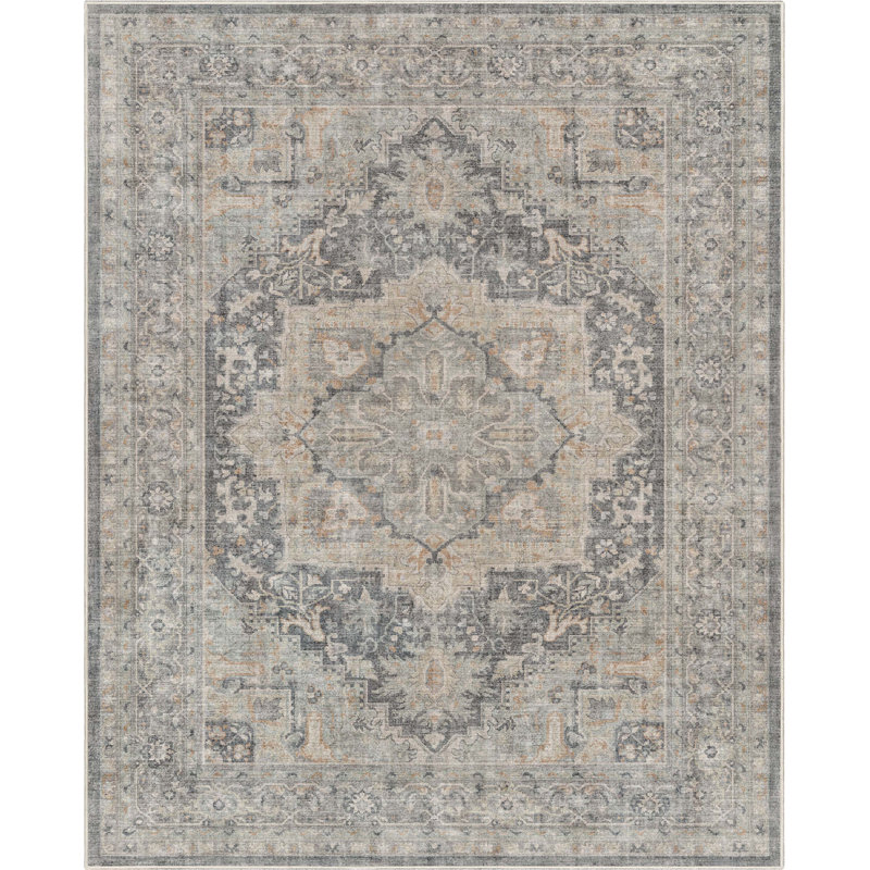 Tapis oriental gris clair Apollo Tirana, Rectangle 9 pi 10 po x 13 pi