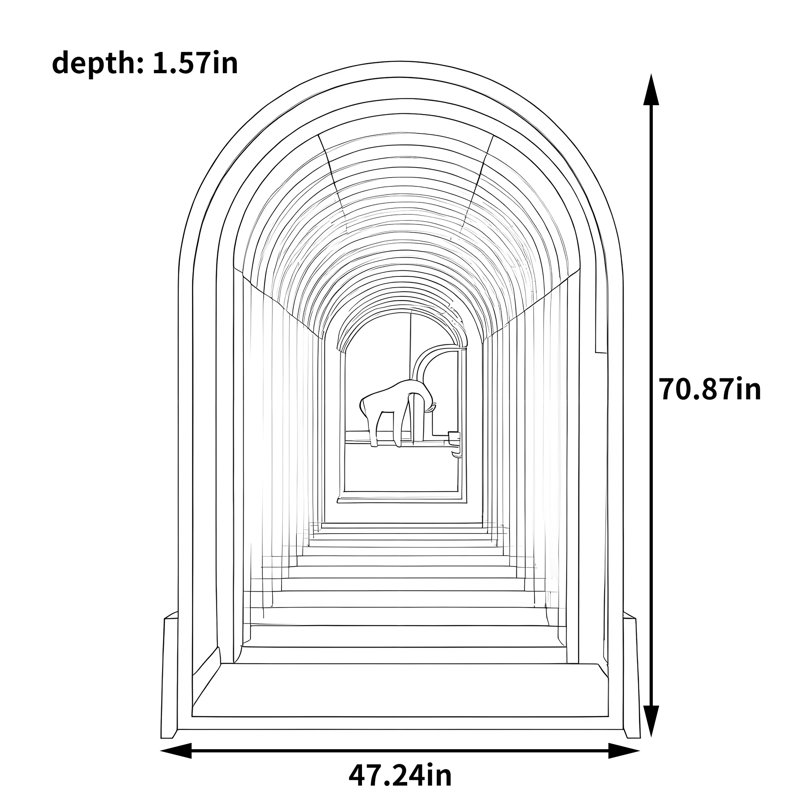 Fenmore, H 70,87 po x l 47,24 po x P 1,57 po