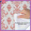 Édredon rose à motif damassé-130697977