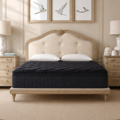 Matelas pour grand lit 12 po, hybride moelleux moyen avec ressorts ensachés individuels et mousse viscoélastique rafraîchissante, lit dans une boîte, certifié CertiPUR-US