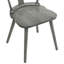 Deux chaises d'appoint rustiques rétro en bois massif gris pour la cuisine et la salle à manger Installation simple avec ensemble d'assemblage inclus de 2 pièces de construction en bois d'hévéa Installation rapide et facile-1750175776