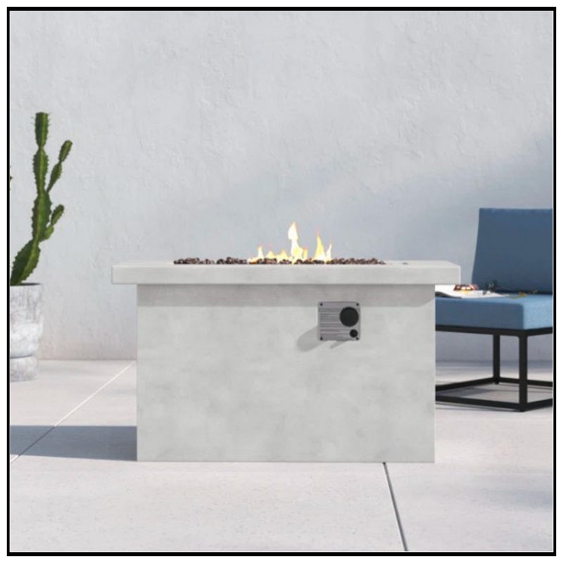 24'' H Concrete Propane/Natural Gas Outdoor Fire Pit Table