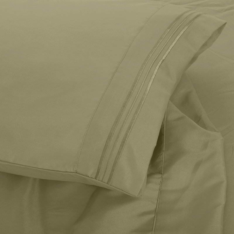 Lux Decor 6-Piece Ultra-Soft Microfiber Sheet Set Deep Pocket Fitted Sheet, Wrinkle & Fade-Resistant, Hotel Quality Bedding