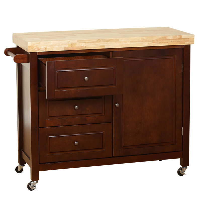 Callahan 44 " W Kitchen Cart, Espresso / Natural