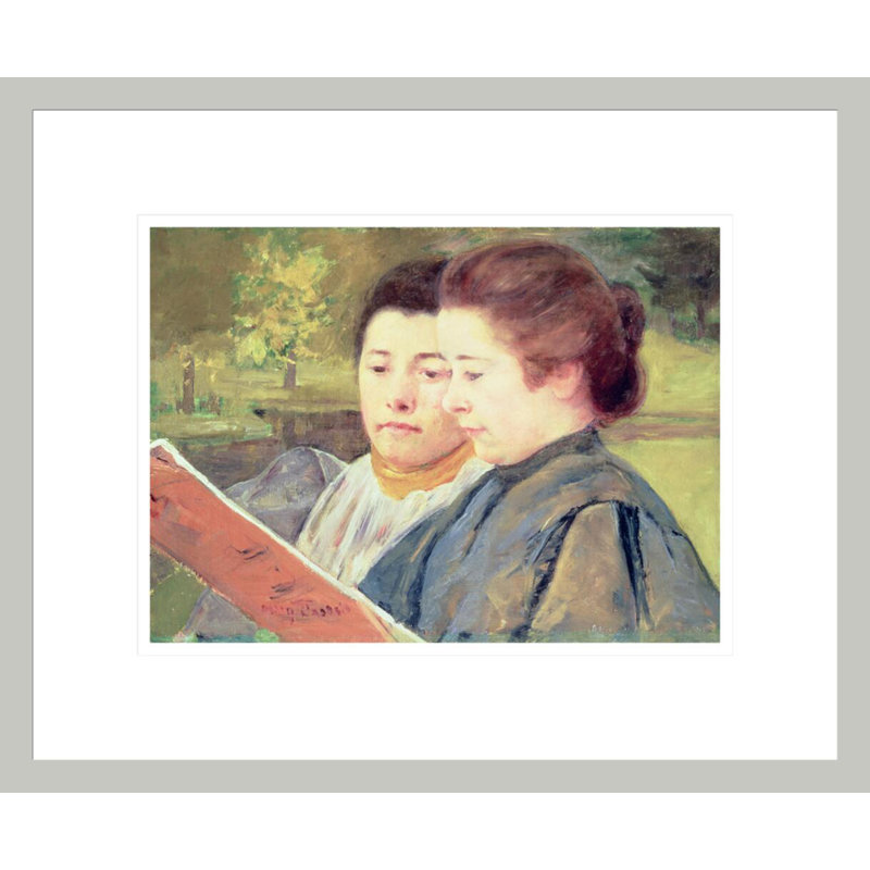 «Femmes lisant» par Mary Cassatt, impression giclée sur cadre, H 13,75 po x l 16,72 po
