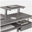 Bureau d'ordinateur complet, gris-1896454866