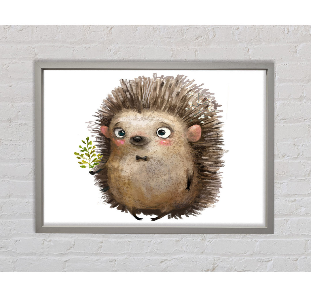 Igel mit Blumen - Druck