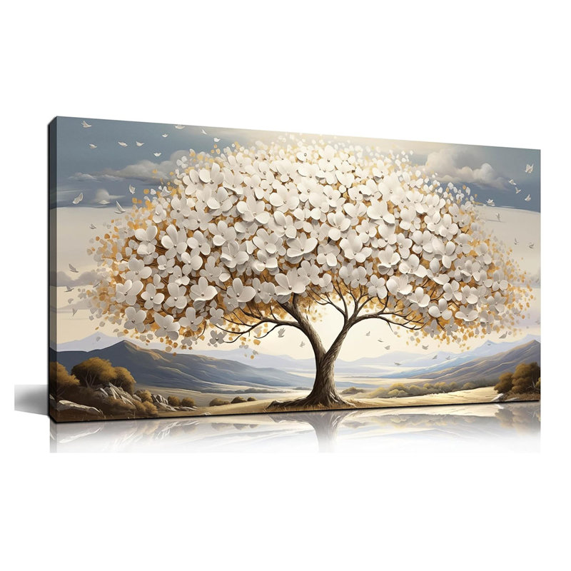 Art floral sur toile Blossom Tree, H 20 po x l 40 po