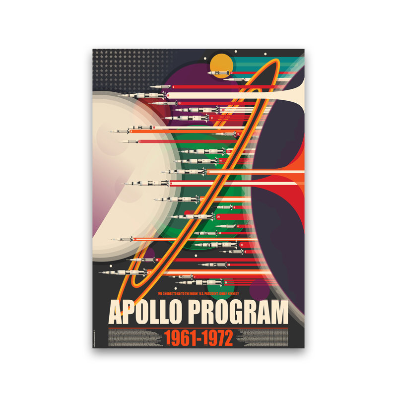 Apollo Program - Print, No Framed, 84cm H x 60cm W x 1cm D