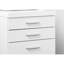 Classeur avec stratifié blanc, tiroirs de rangement pour bureau et support d'imprimante