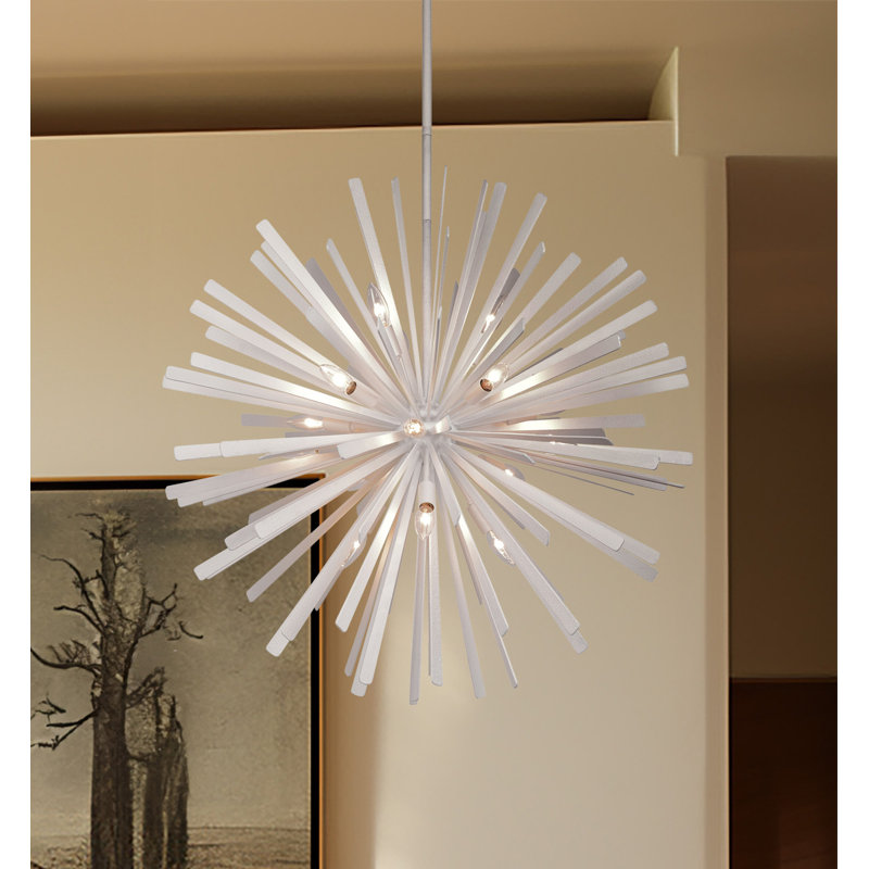 Luminaire suspendu 16 lumières, Blanc