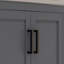 Ensemble de meuble-lavabo simple 48 po avec plateau en quartz blanc Rooh-101808777-101808778