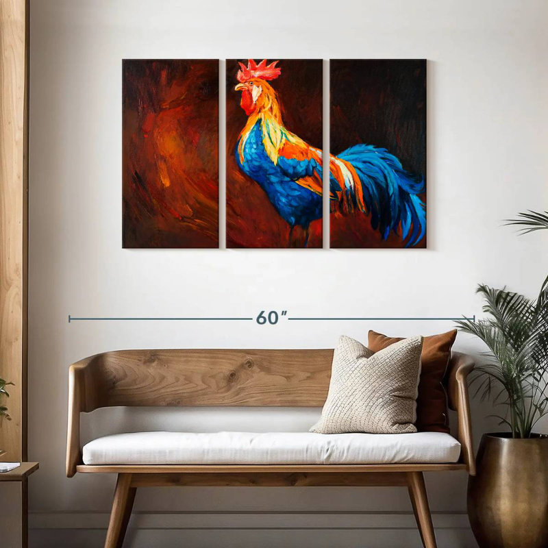 Brampt Rooster Chicken, 28" H x 45" W