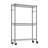 Heavy Duty Rolling Garment Rack 3 Tiers Adjustable Wire Shelving Clothes Rack with 2 Rods and Side Hooks,Storage Closet Clothing Rack with Wheels Chrome 15.7" D x 45.3" W x 79.6" H-957432665