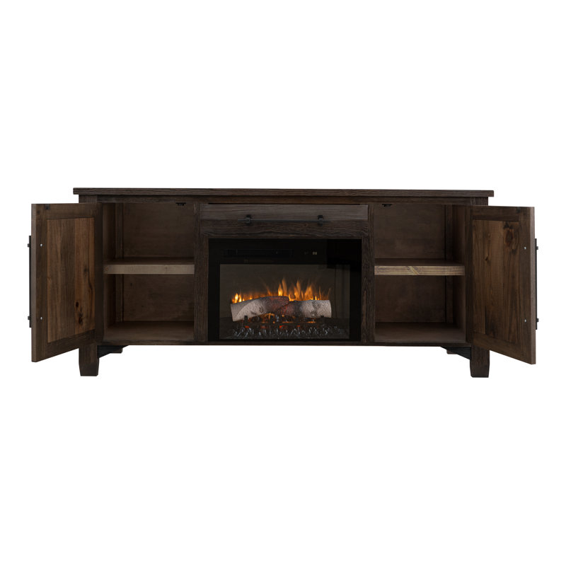 1 Drawer, 2 Door, TV Stand for electric fireplace