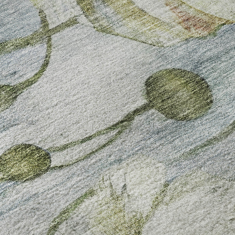 Premium Machine Washable Prisco Blue Rug, Rectangle 5' x 7'6"