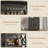67" Tall Farmhouse  Bar Cabinet,  with Wine Rack, X Cross-Brace Doors for Coffee Station & Kitchen Storage