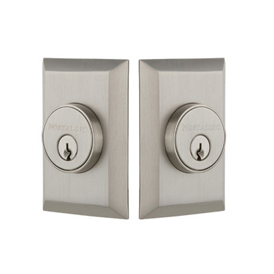 Nostalgic Warehouse New York Plate Double Cylinder Deadbolt