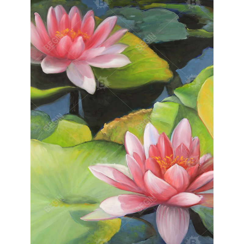 Nymphéas et fleurs de lotus sur toile | Décoration intérieure