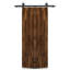 Porte de grange pliante en bois de pin teinté Japanese Series avec quincaillerie coulissante-108596332-108596335