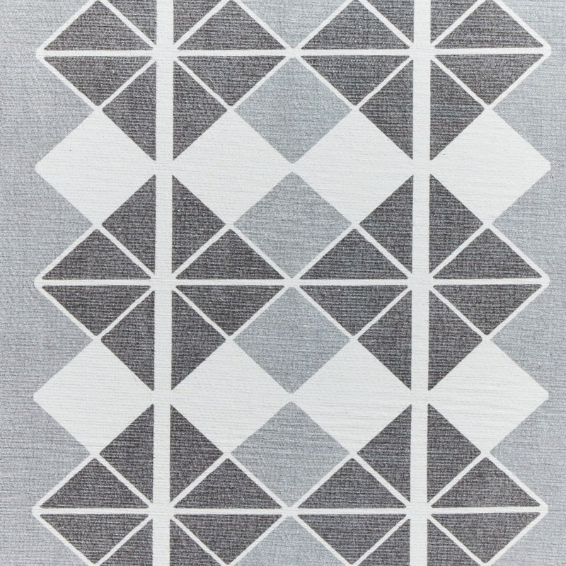Victoria Machine Woven Grey Area Rug, Runner 2' x 5'6"