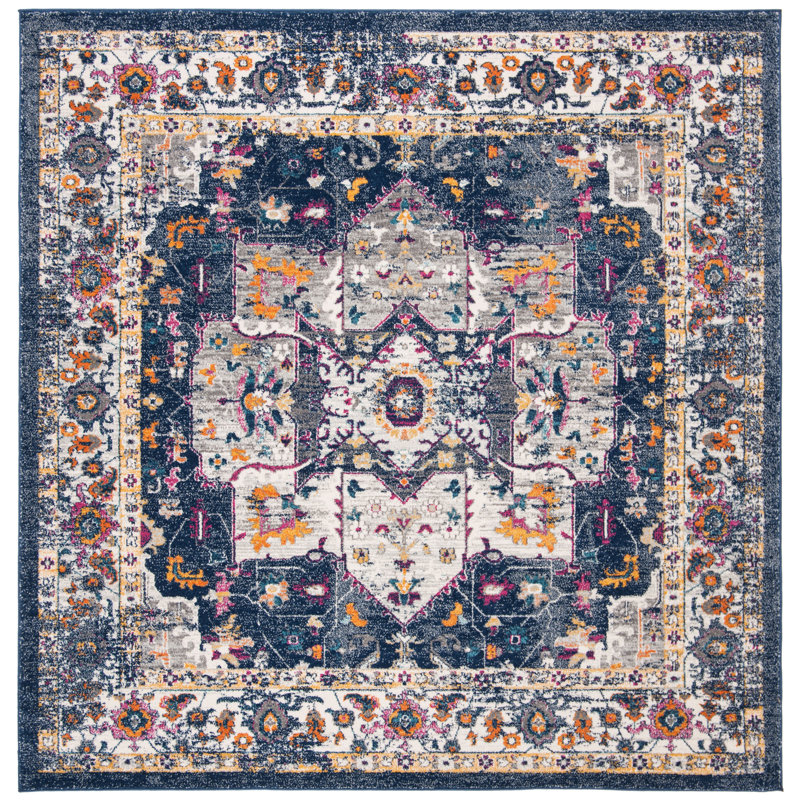 Balaton Performance Oriental Rug, Square 6'7"