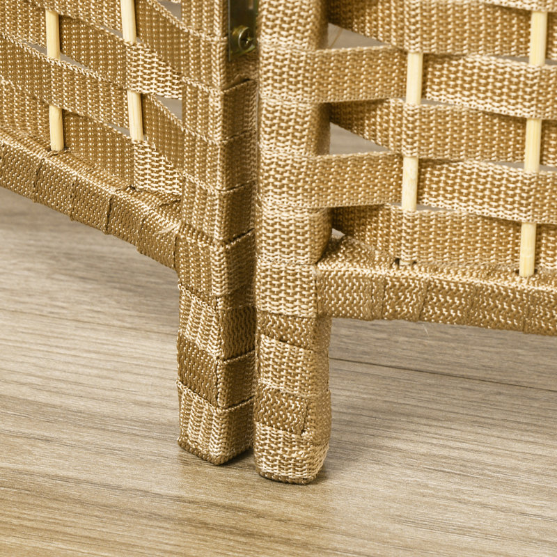 Paravent en bois massif Sipriano, Beige, 8, 66.9" H x 126" W
