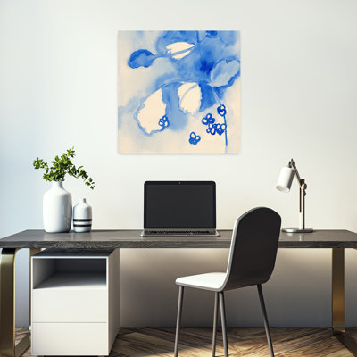 Contemporary Art Abstract Delicate Dreamy Flower Wall Art 1 Piece Wrapped Canvas Wall Art