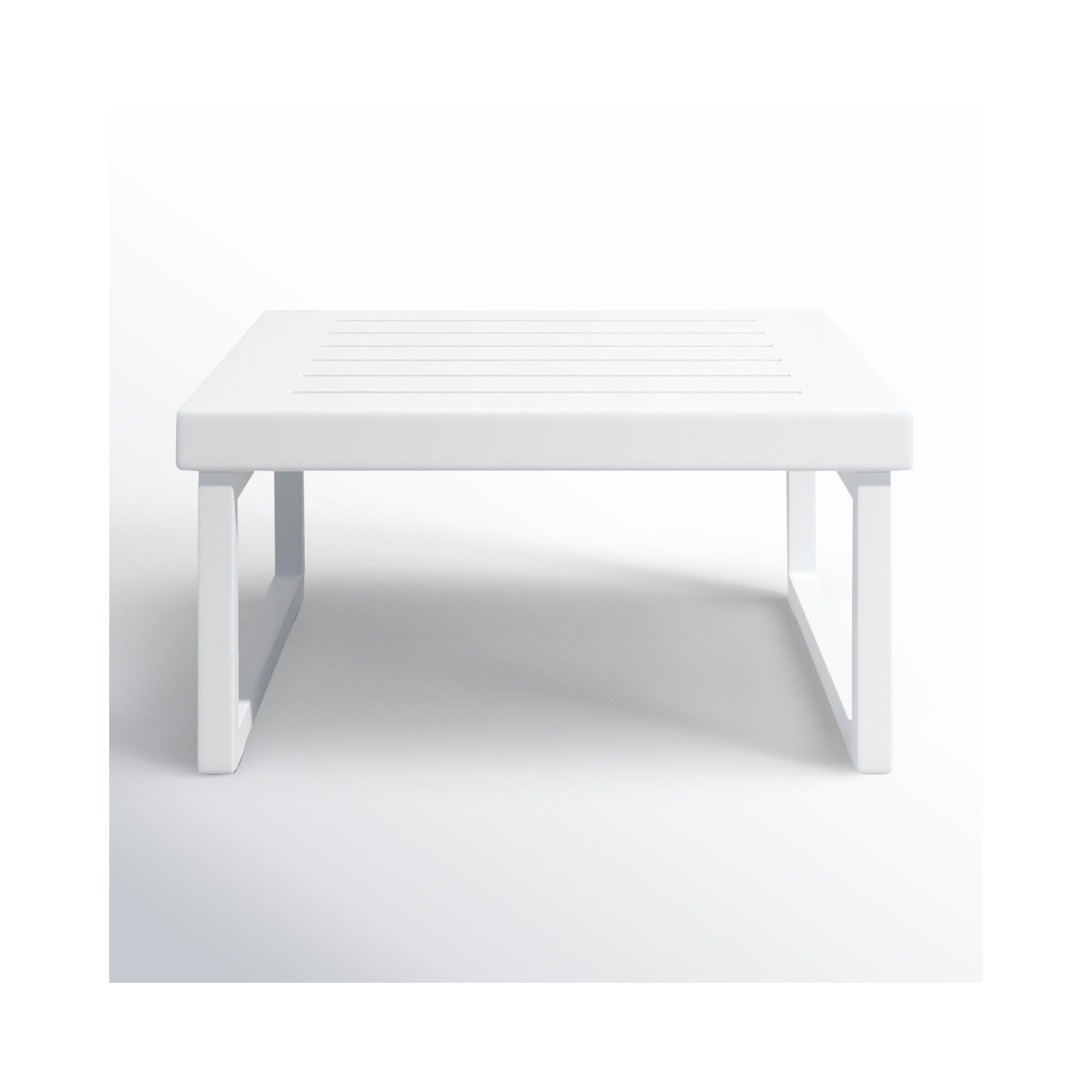 Lane 25.5'' Plastic / Acrylic Outdoor Coffee Table, White