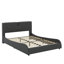 Luxurious Faux Leather Upholstered Platform Bed With Thickened Headboard, Bluetooth Speakers And RGB LED Light-1262582057-1262582060