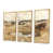 Toile avec cadre flottant or